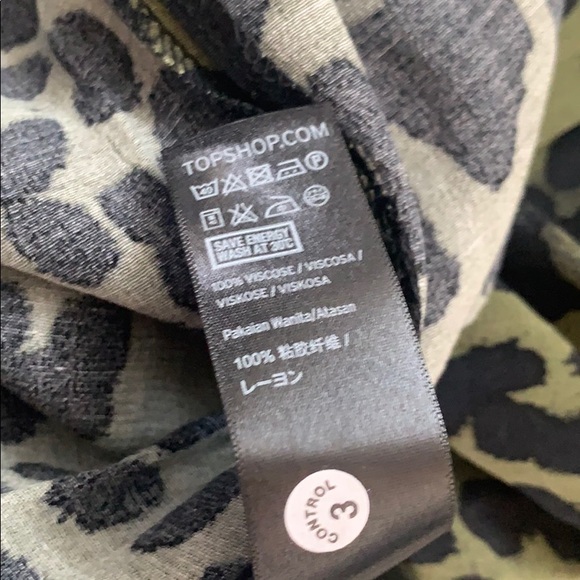 Topshop Khaki Leopard Shirt - Picture 11 of 11